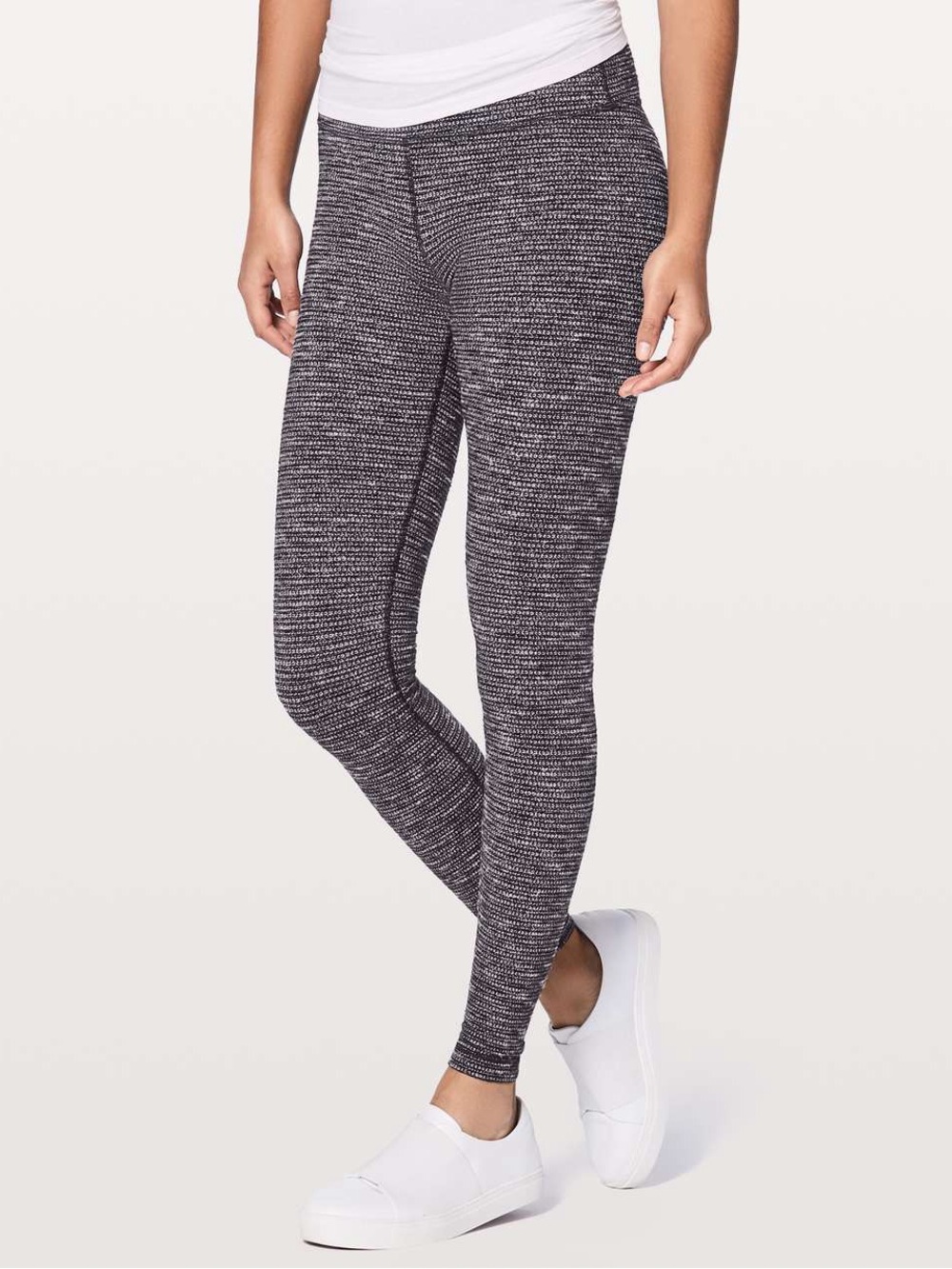 Lululemon leggings Wunder Under Hi-Rise Tight 28" - Coco Pique Black White, 4